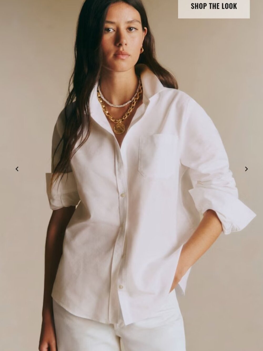 Sezane - Tomboy Button Down Shirt - White - Size 38 - Picture 4 of 11